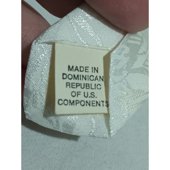 Ketch White On White Abstract Print Polyester Tie - Picture 4 of 8